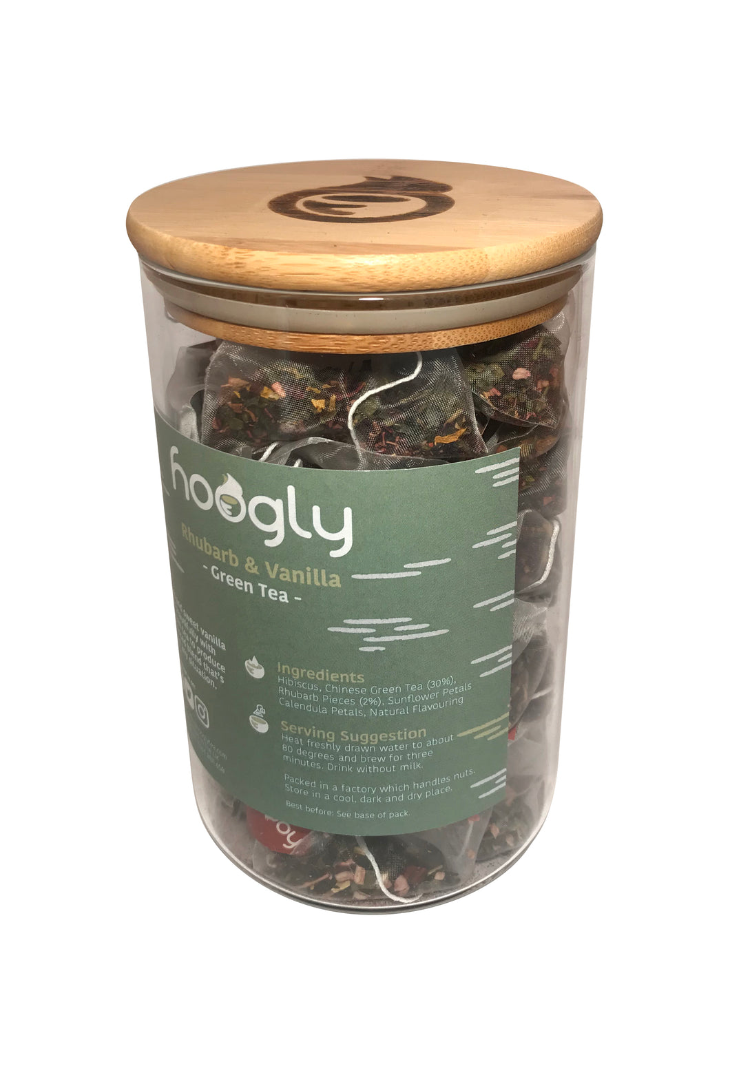 Rhubarb & Vanilla - Green Tea- Catering Pack 250 pyramid bags